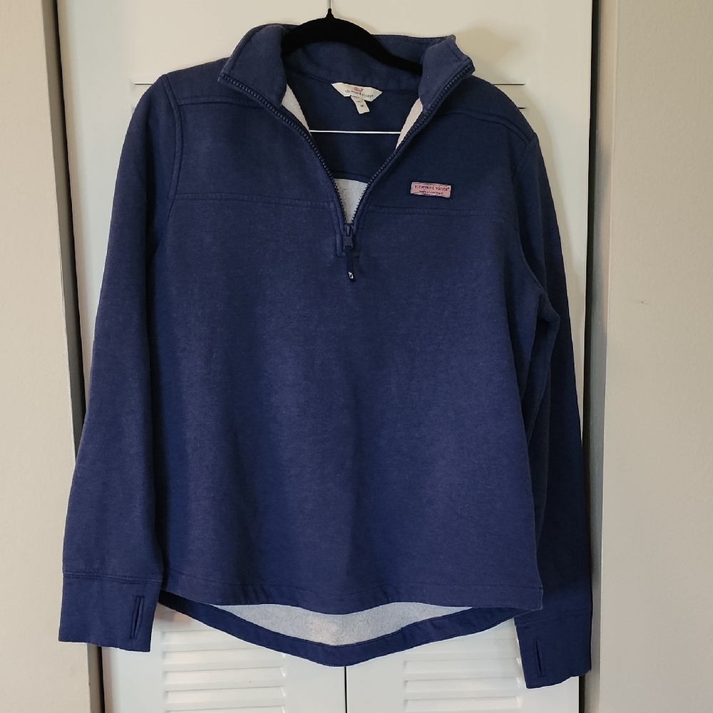 Vineyard Vines Blue Half Zip Sweater